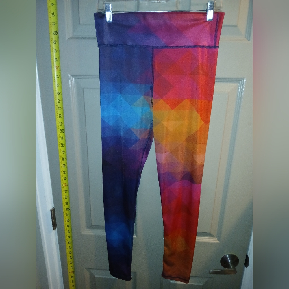 Women's Medium Multi Colored Yoga Pants Leggings